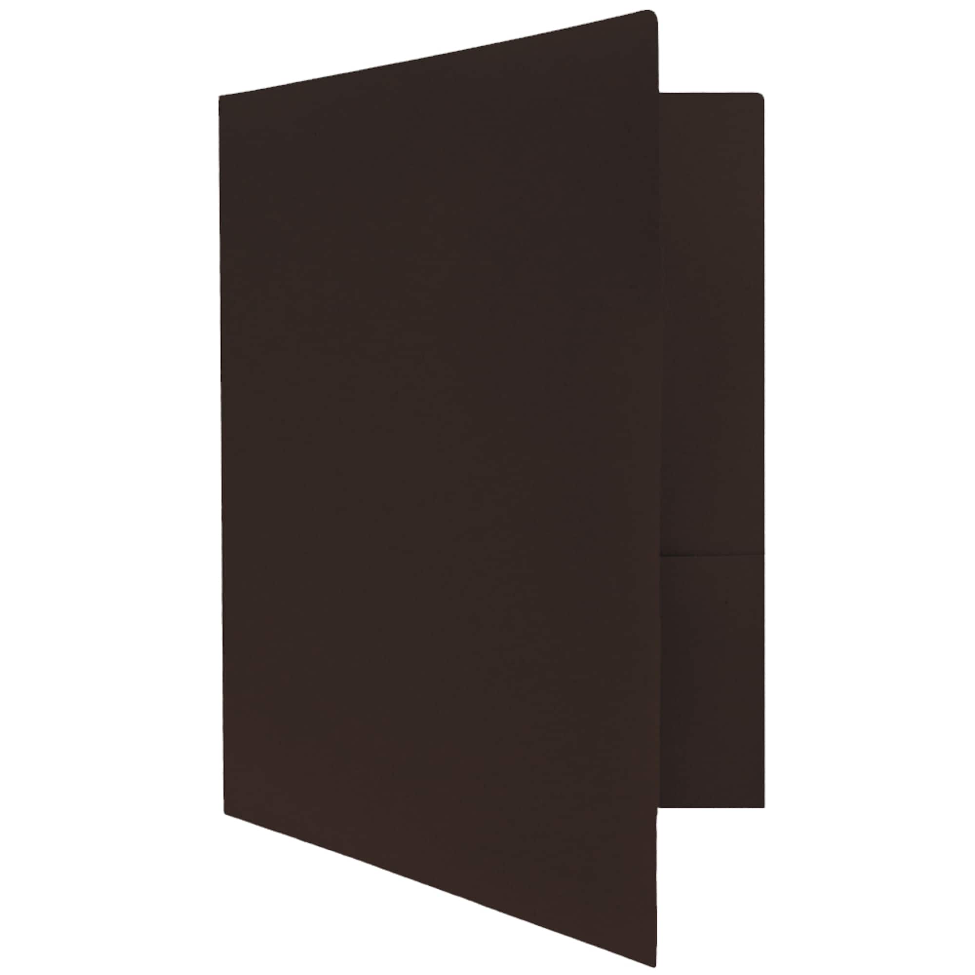 JAM Paper Chocolate Brown 2-Pocket Folders